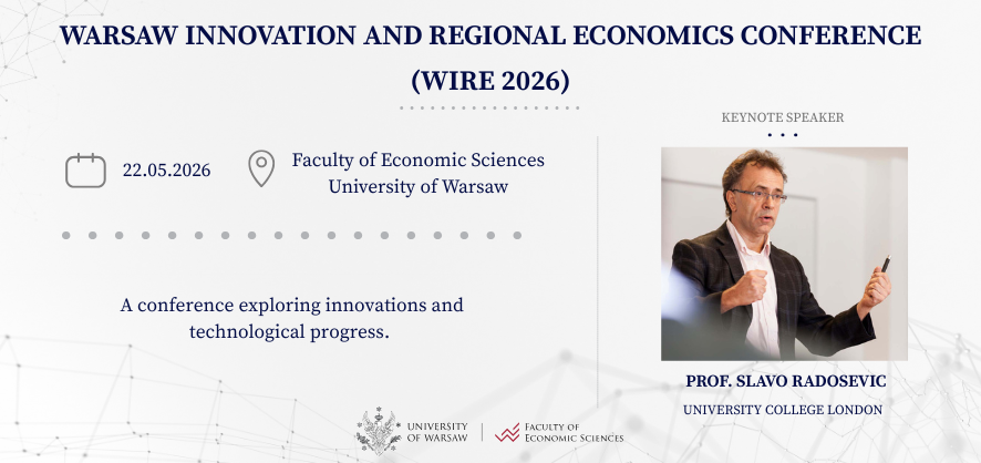 Warsaw Innovation and Regional Economics Conference (WIRE) – May 22nd, 2026