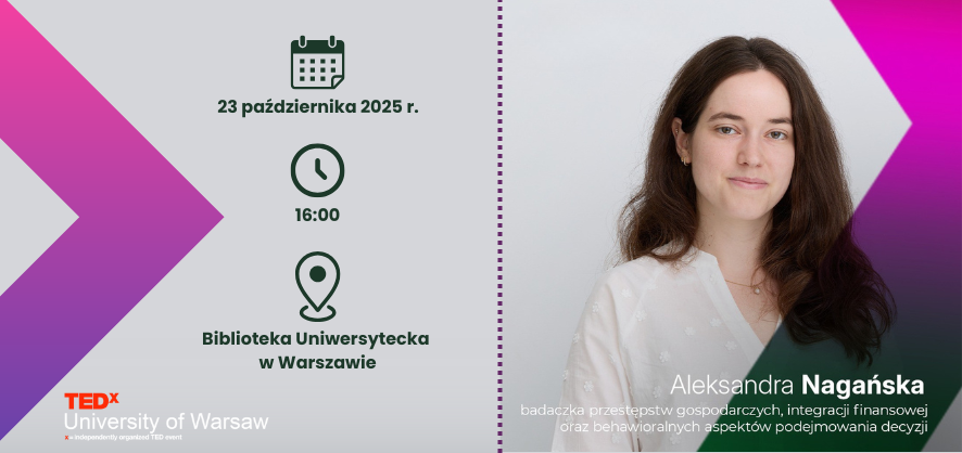 Doktorantka Aleksandra Nagańska podczas tegorocznej edycji TEDx 