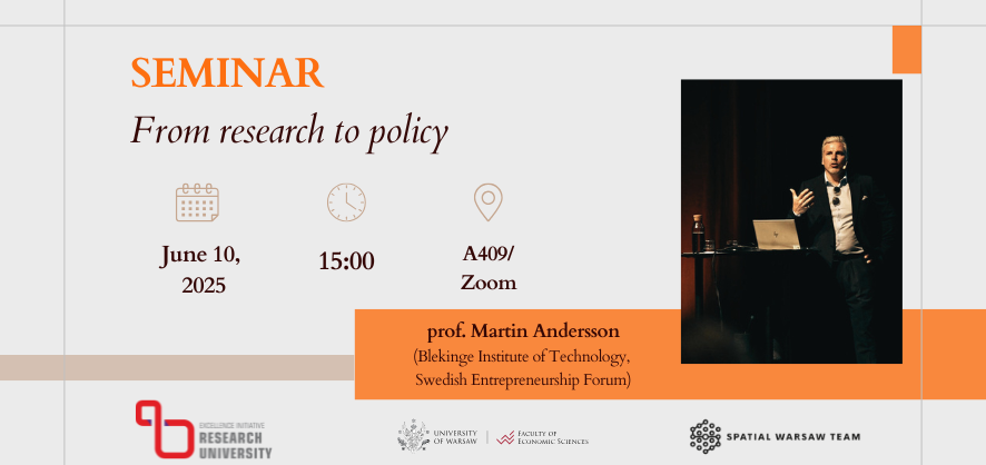 Wykład „From research to policy” już 10 czerwca na WNE