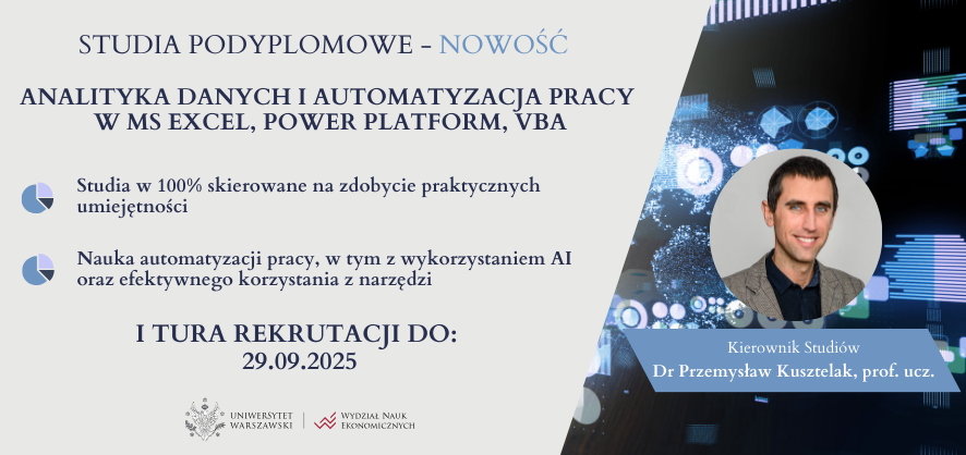 ANALITYKA DANYCH I AUTOMATYZACJA PRACY W MS EXCEL, POWER PLATFORM, VBA – NOWOŚĆ!
