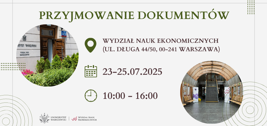 Składanie dokumentów na studia na WNE