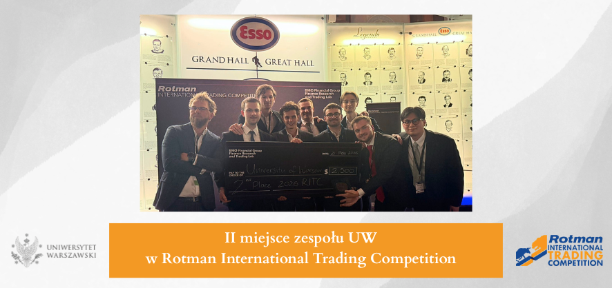 Drużyna UW z 2. pozycją w prestiżowych rozgrywkach tradingowych RITC 2026 