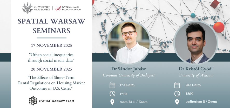 Zapraszamy na 2 seminaria ośrodka Spatial Warsaw – 17. i 20.11 br.