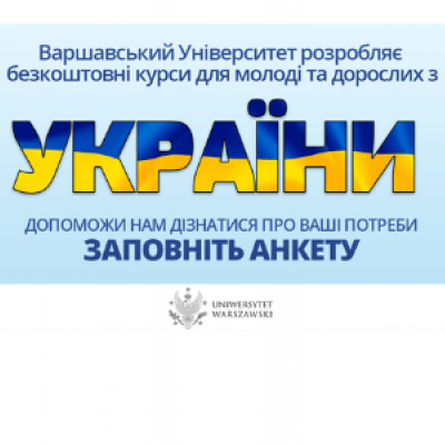 Obraz Działania UW na rzecz osób z Ukrainy - ankieta